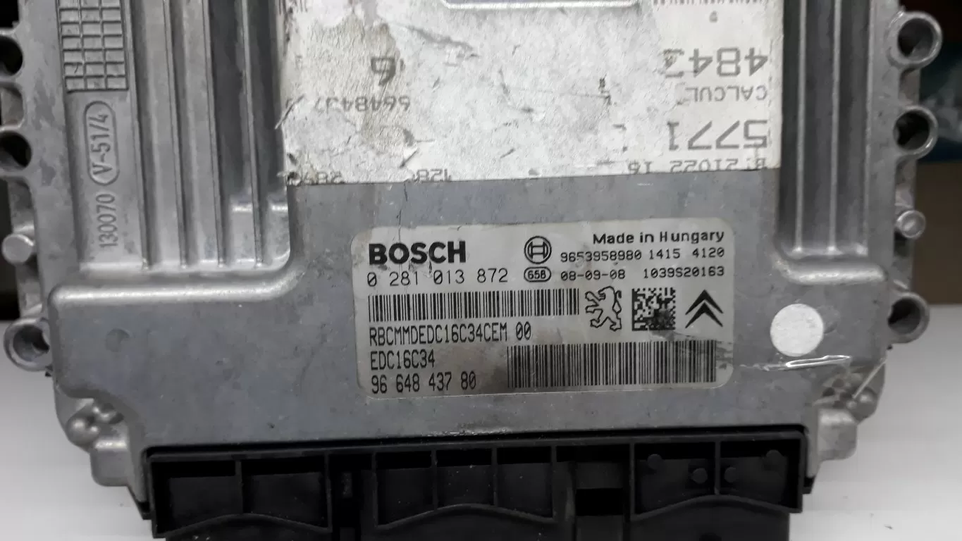 0281013872 PEUGEOT 308 1.6 HDI EDC16C34 MOTOR BEYNİ