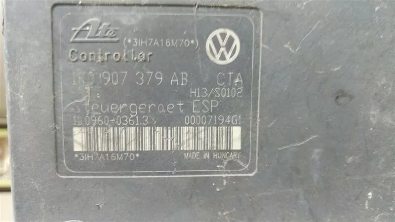 VW Audi A3 ABS Pump ECU 1K0907379AB 10 0961 0361 3