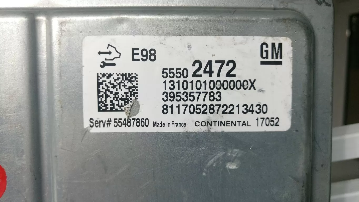 Opel Astra J 1.6 CDTI E98 55502472 5550 2472 395357783 1310101000000X
