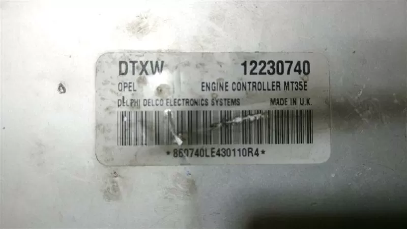 OPEL ASTRA 1.6 Z16XEP 12230740 DTXW