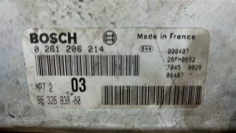 CITROEN XSARA SAXO PEUGEOT 306 1.6 BOSCH 0261206214 MP 7.2 – Peugeot motor beyni
