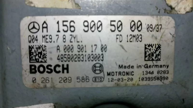 Mercedes-Benz, 0261209586, 0 261 209 586,A 156 900 50 00 ME9.7