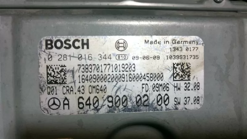 0281016344 Mercedes A W169 A6409000200
