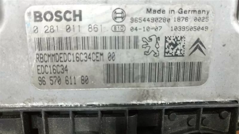 0281011861 EDC16C34 9657061180 pejo motor beyni