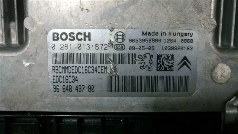 0281013872 - 9653958980 PEUGEOT EDC16C34