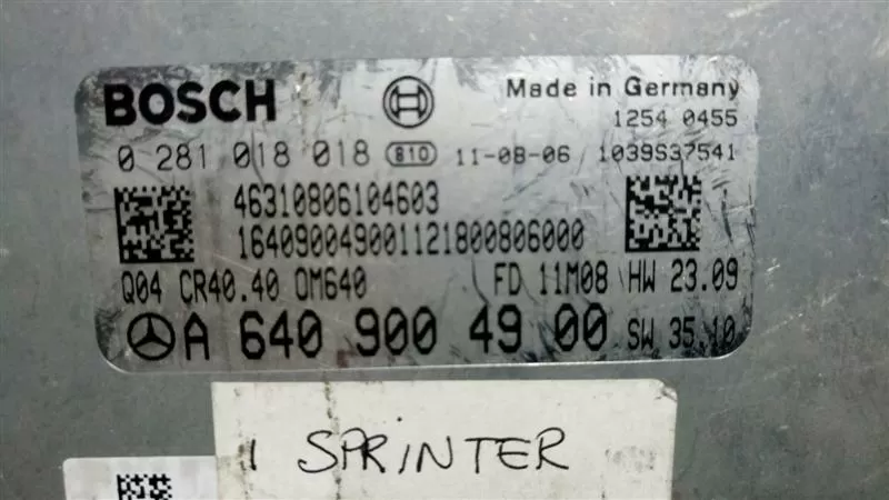 MERCEDES SPRİNTER MOTOR BEYNİ 0281018018 - A6409004900 – Mercedes-Benz motor beyni