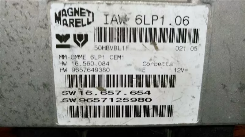 IAW 6LP1.06 SW9657125980 9657649380 – Peugeot motor beyni