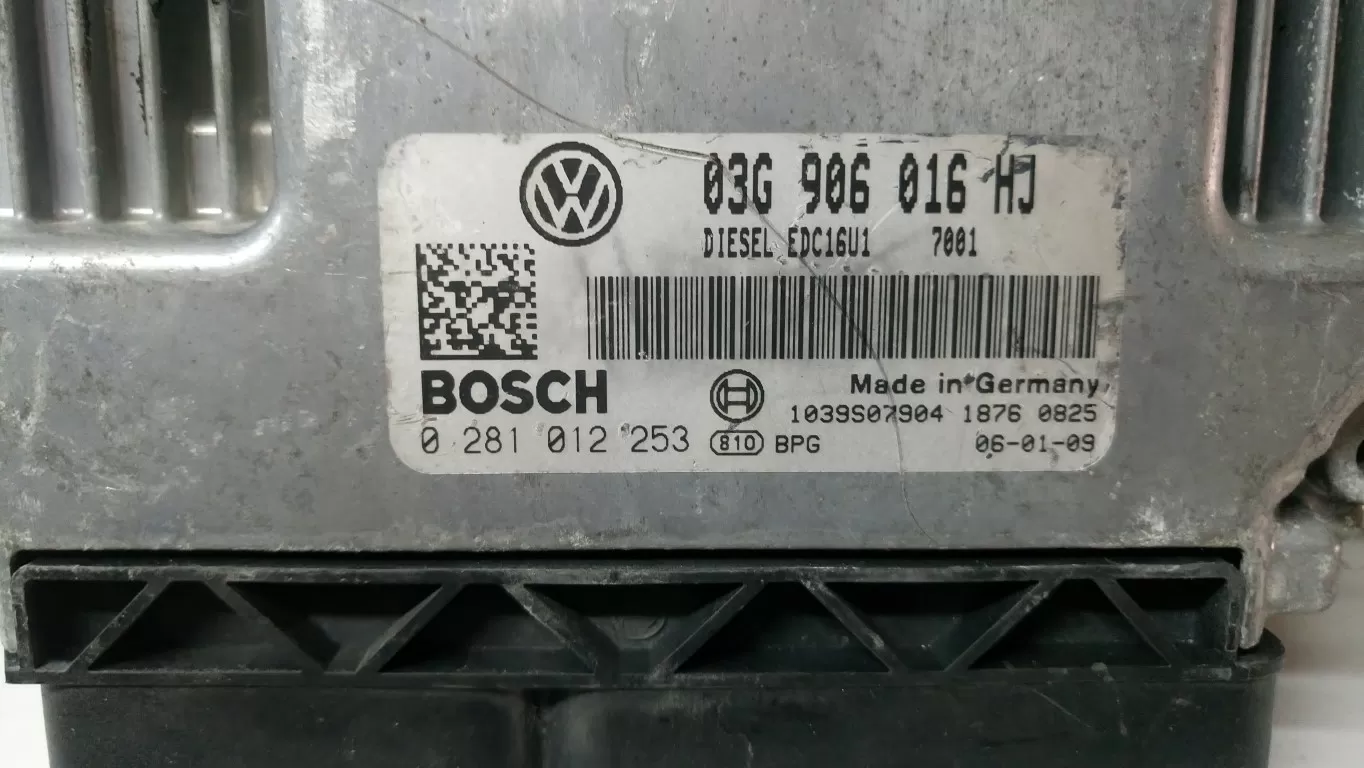 VW GOLF V 2.0 TDI MOTOR BEYNİ, BKD MOTOR, 03G906016HJ, BOSCH 0281012253, 0 281 012 253, 03G 906 016 HJ