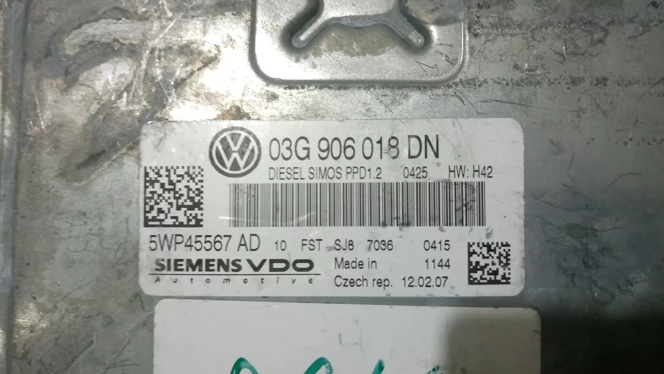 PASSAT AUDI A3 8P 2.0 TDI 170 ECU 03G906018DN SIMOS PPD1.2 – Audi motor beyni