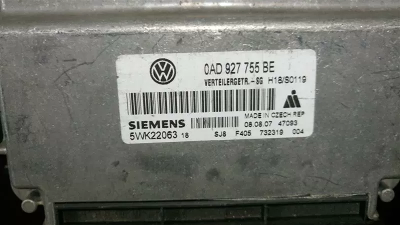 VW Touareg Porsche Cayenne Gearbox ECU 0AD927755BE 5WK22063