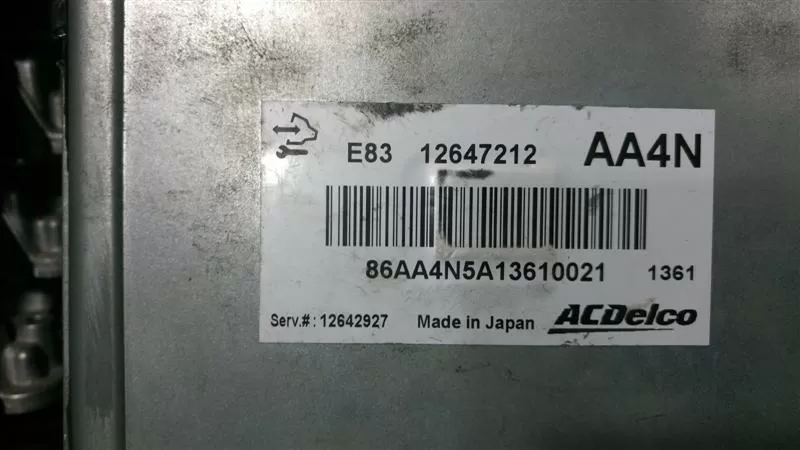 2012 Chevrolet Cruze 442 Engine Computer ECM ECU E83 12647212