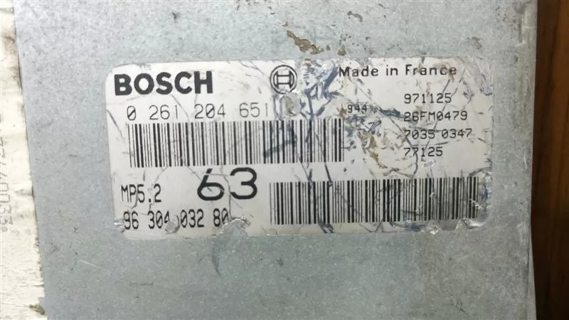 PEUGEOT 9630403280 Bosch 0261204651 MP 5.2