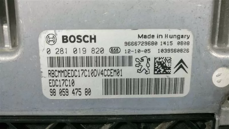 BOSCH 0281019820 EDC17C10 9805947580