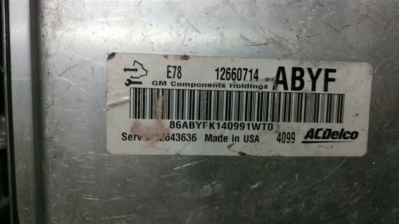 12660714 ABYF 86ABYFK141827P9L OPEL ECU