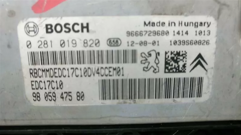 BOSCH 0281019820 EDC17C10 9805947580 EDC17C10