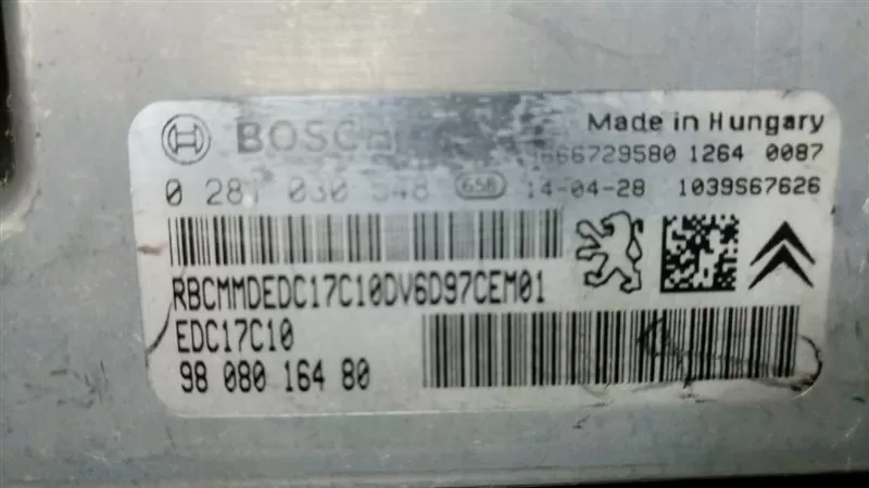 0281030548 9808016480 CİTROEN MOTOR BEYNİ EDC17C10