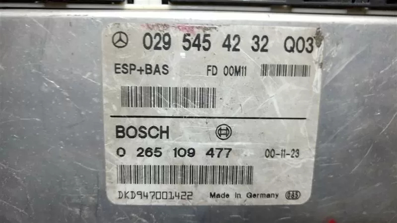CENTRALINA ESP BAS ABS ASR BOSCH 0265109477 MERCEDES – Mercedes-Benz abs / esp beyni