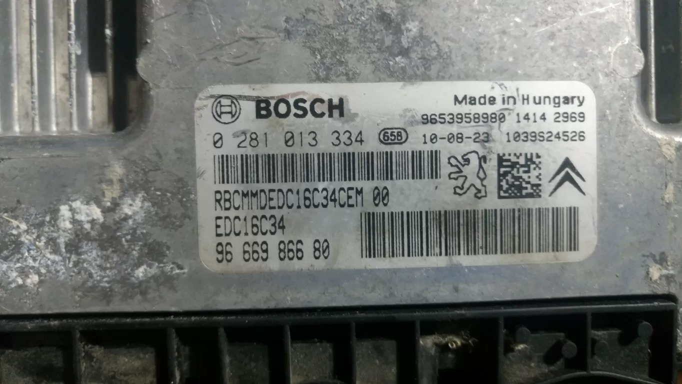 0281013334 9666986680 EDC16C34 Peugeot 3008 Motor Beynİ