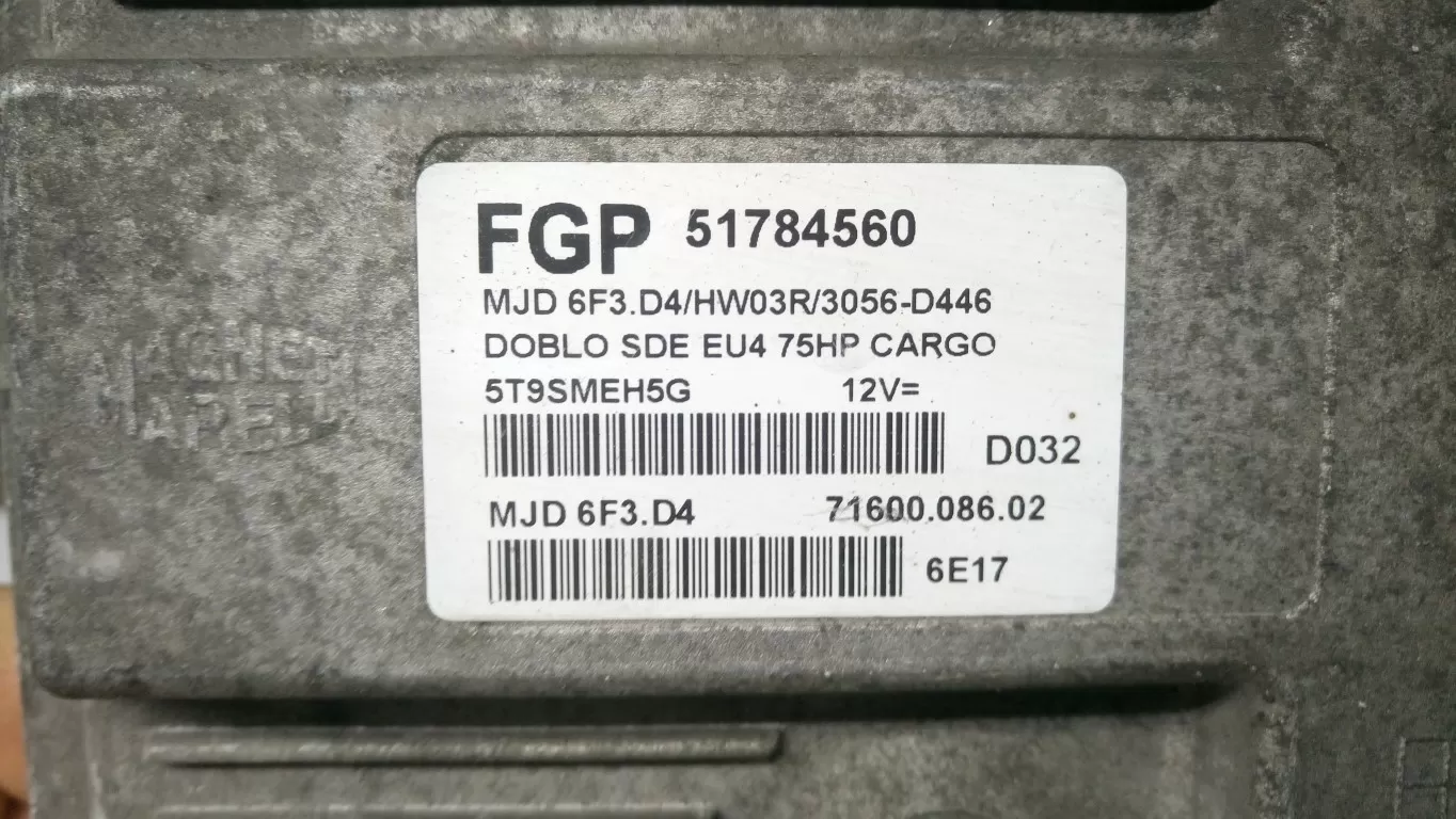 FGP 51784560 MJD 6F3.D4 FİAT DOBLO 1.3 MULTİJET MOTOR BEYNİ – Fiat motor beyni