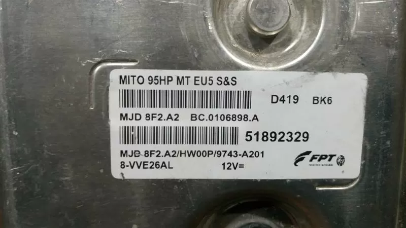 Alfa Mito 1.3 95HP 51892329 MJD8F2.A2