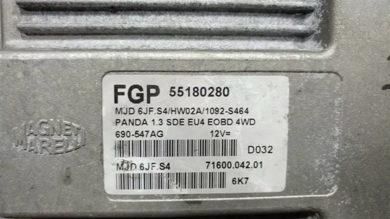 55180280-MJD 6JF.S4 FIAT PANDA ALBEA MOTOR BEYNİ