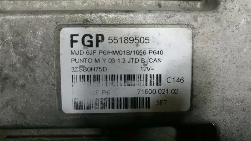ECU Centralina MJD6JF P6 55189505