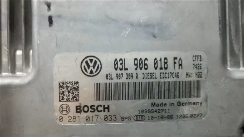 VW Tiguan VAG Engine ECU 0281017033 03L906018FA EDC17C46