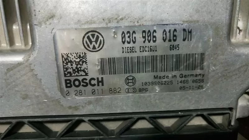 0281011882 / 03G906016DM volkswagen caddy 1.9 tdi motor beyni̇