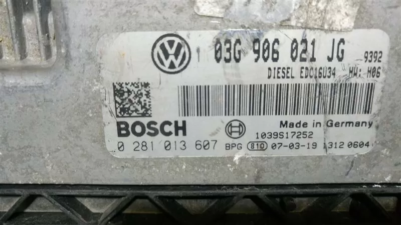 vw golf v 2.0 tdi motor beyni̇ - 0281013607 - 03g906021jg – Volkswagen motor beyni