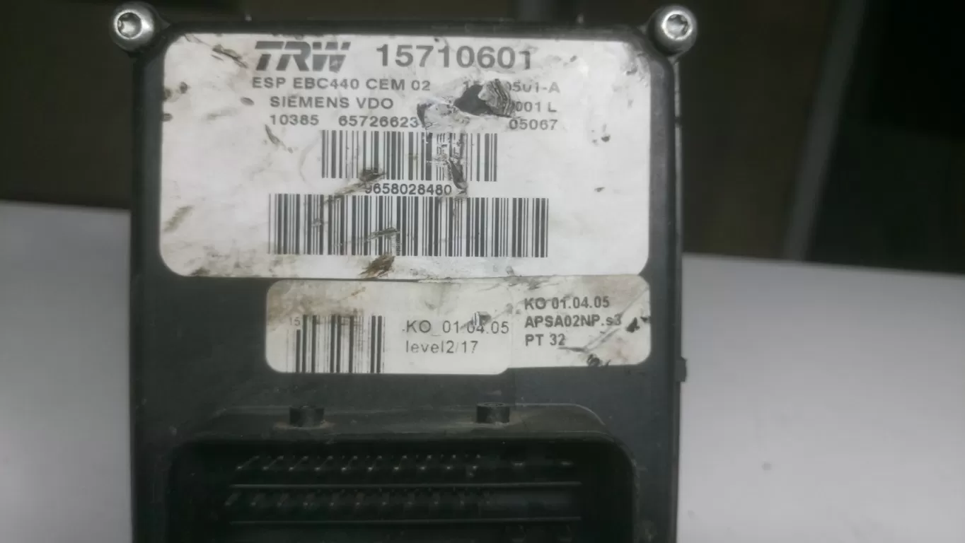 Peugeot 407 ABS Pump ECU - 15710601 – Peugeot abs / esp beyni