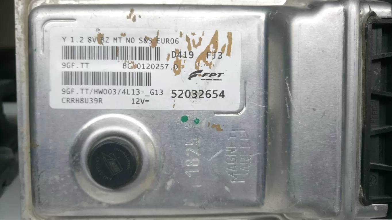 ECU lancia ypsilon 1.2cc. euro6. 52032654 - 9GF.TT – Fiat motor beyni