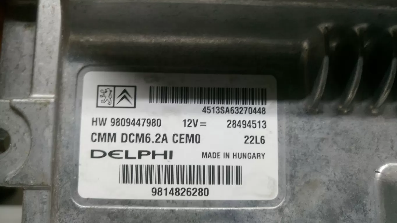 PEUGEOT 508 2.0 HW9809447980 HW 9809447980 28494513 DCM6.2A