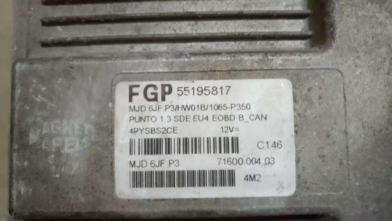55195817 FİAT PUNTO 1.3 MOTOR BEYNİ MJD 6JF P3