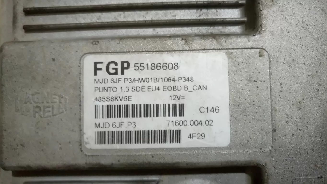 55186608 FİAT PUNTO 1.3 MOTOR BEYNİ MJD6JF P3