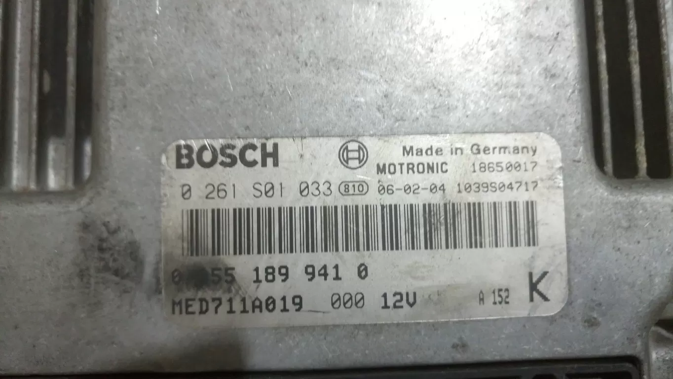 ALFA ROMEO GT 2.0 JTS COMPUTER 0261S01033 MED711A019 0 055 189 941 0