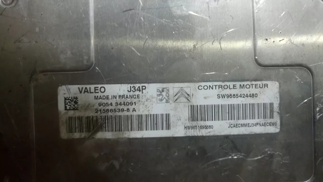 Peugeot 207 1.4 Motor Beyni VALEO J34P SW9665424480 9665424480