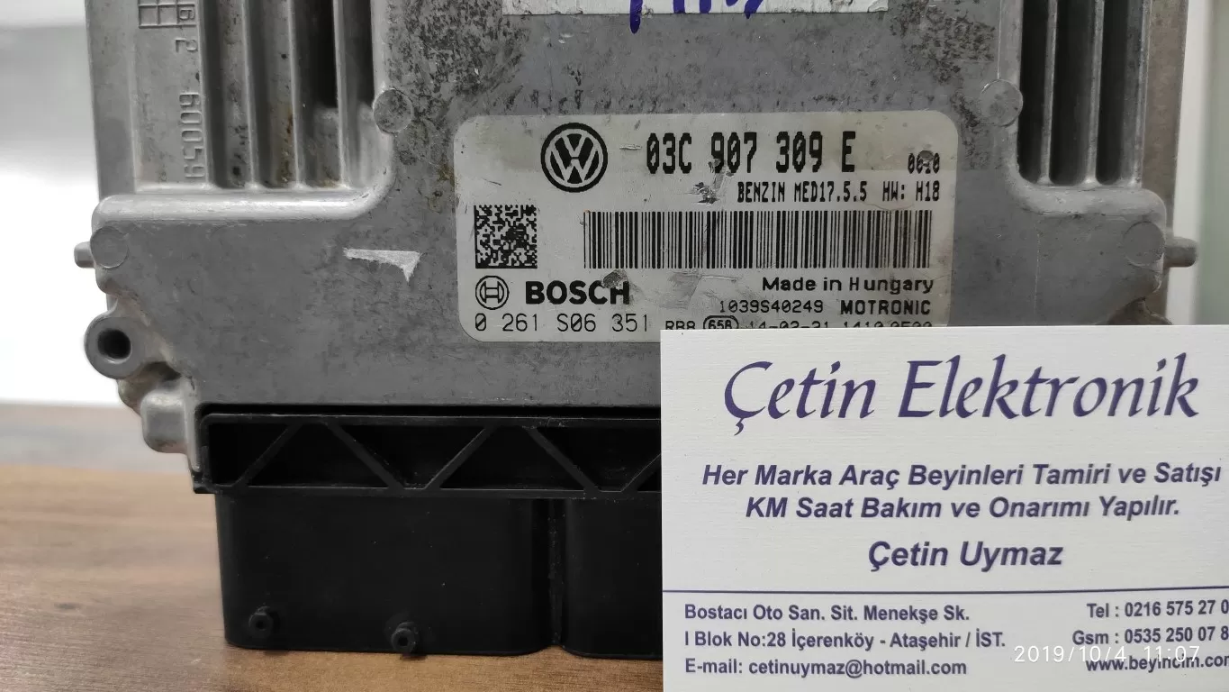 0261S06351 03C907309E BENZIN MED17.5.5 BEYİNCİM.COM İSTANBUL BOSTANCI SANAYİ SİTESİ