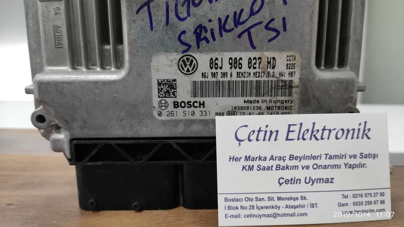 Volkswagen 2.0L MOTOR BEYİN MODÜLÜ ECU 06J906027HD 0261S10331