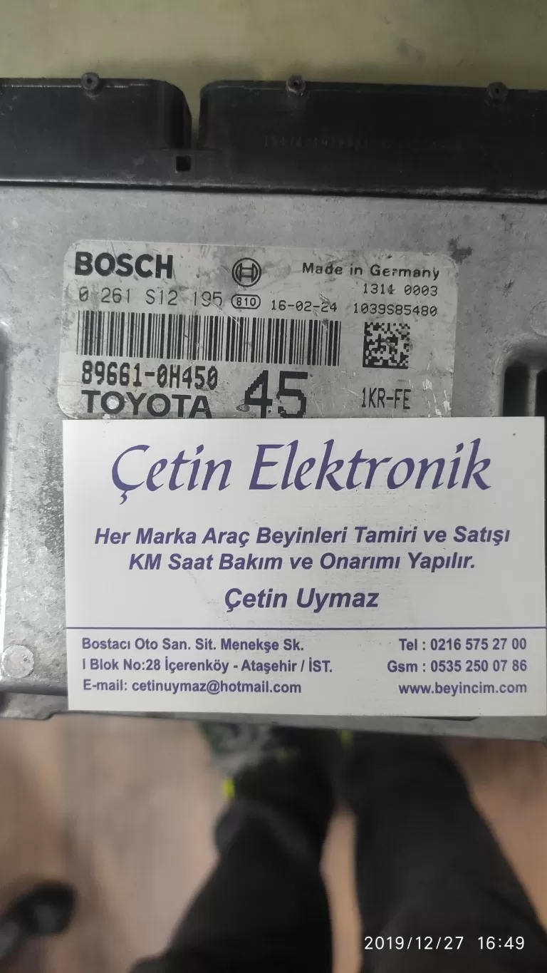 0261S12195 89661-0H450 TOYOTA MOTOR BEYNİ BEYİNCİM.COM