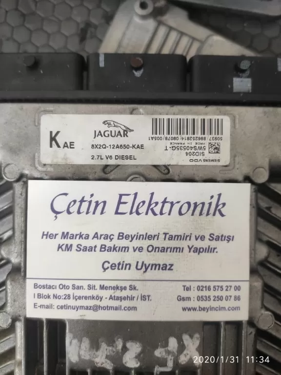Jaguar xf motor beyni 8X2Q-12A650-KAE.2.7L V6 DIESEL SID 204