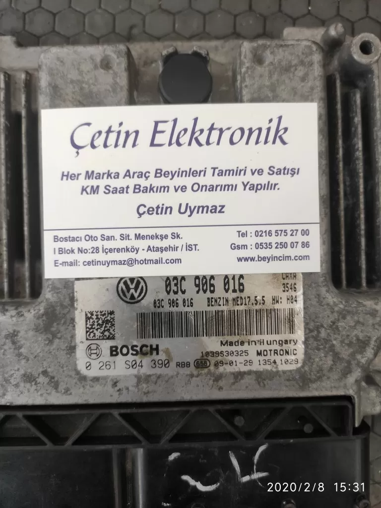 VW GOLF 6 JETTA 1.4 TSI 0261S04390 03C906016 17.5.5 BEYİNCİM.COM
