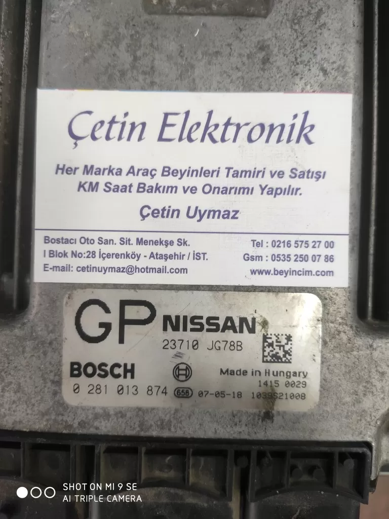 NİSSAN X-TRAİL 2.0 MOTOR BEYNİ 0281013874 / 23710-JG78B