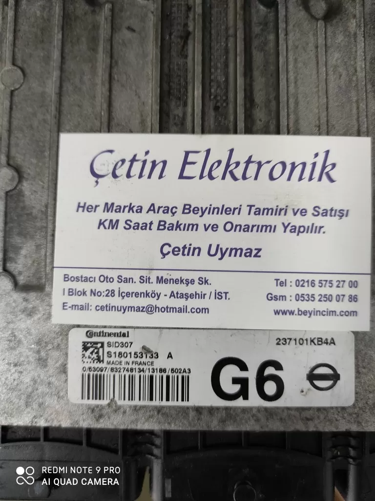 NİSSAN JUKE 1.5 MOTOR BEYNİ S180153133A / 2371O1KB4A