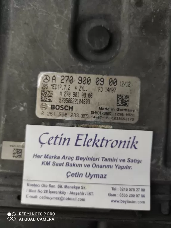 0261S08233 MED17.7.2 A2709000900 SIFIRLAMA HAM YAPILIR BEYİNCİM.COM
