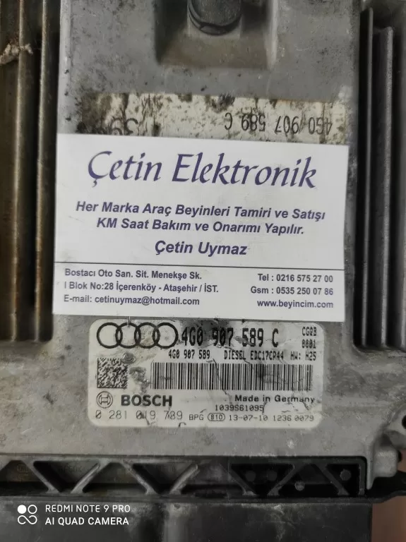 AUDI A6 C7 2012 4G0907589C 3.0 Dizel 0281019789 EDC17CP44 BEYİNCİM.COM