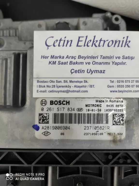 Megane 1.4 ME17.920 ECU 0261S17834 0261 S17 834 237105821R 237109010R