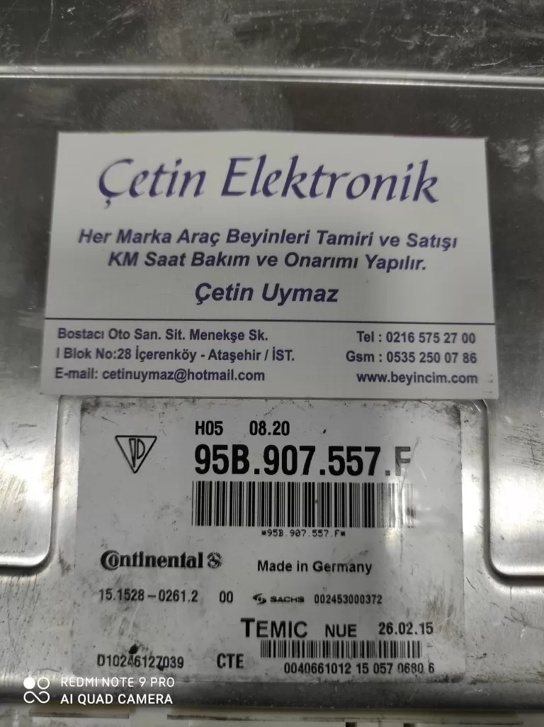 PORSCHE MACAN 95B 3.0D Süspansiyon Kontrol Ünitesi 95B907557F 2016 . 95B.907.557.F