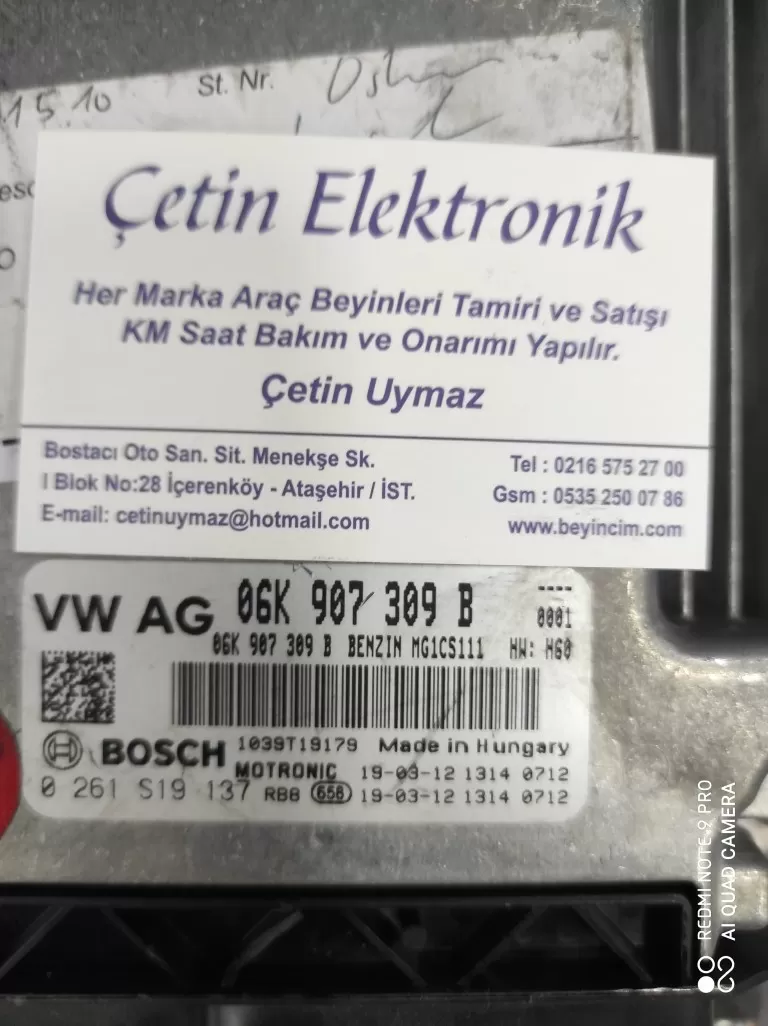 2019 Volkswagen Benzın MG1CS111 06K907309B 0261S19137