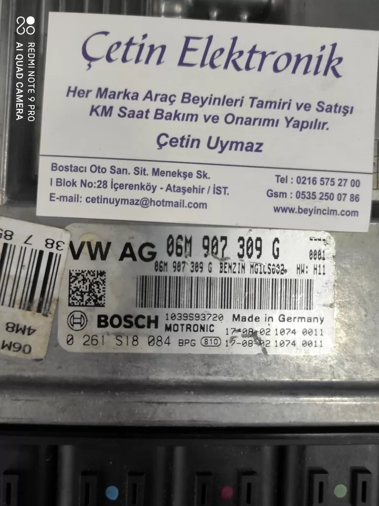PORSCHE 06M907309G .0261S18084.MG1CS002 BEYİNCİM.COM