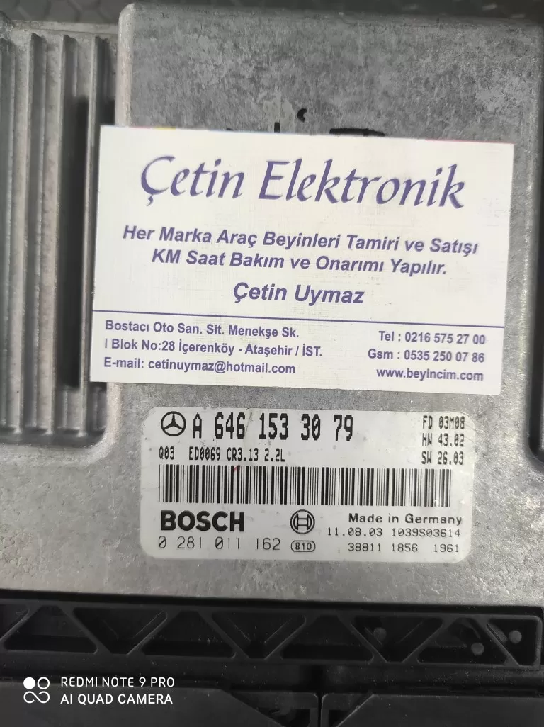 A 6461533079 ED0069 CR3.13 2.2L BOSCH 0281011162 MERSEDES MOTOR BEYNi
